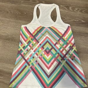 Lululemon Pima cotton tank with rainbow pattern